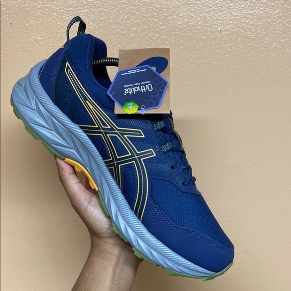 ASICS Gel-Venture 9 Men's Blue Yellow Gray Green Running Sneakers - Picture 14 of 17